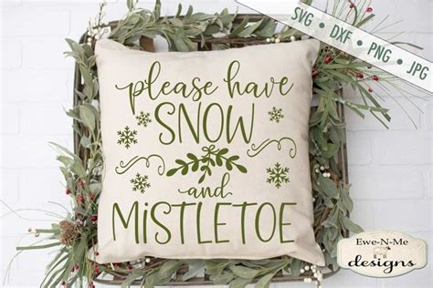 Download Free Let It Snow Mistletoe Christmas Bells Files DXF Files
