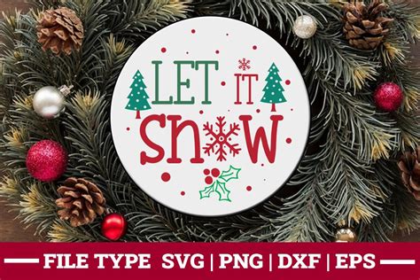 Download Free Let it Snow CHRISTMAS SVG File Commercial Use