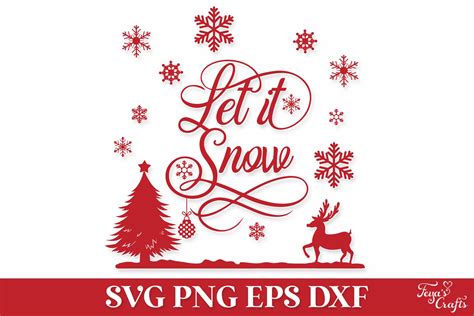 Download Free Let it Snow CHRISTMAS SVG File Cut Images