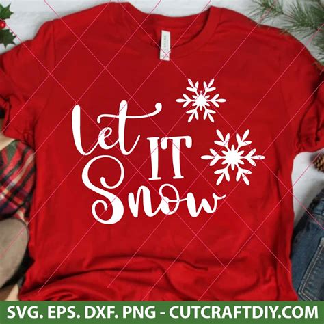 Download Free Let it Snow CHRISTMAS SVG File DXF Files