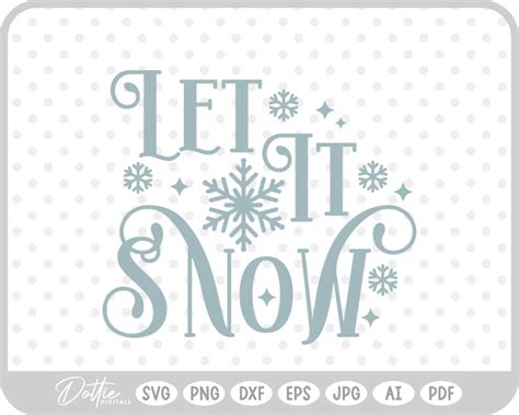 Download Free Let it Snow CHRISTMAS SVG File Silhouette DXF Files