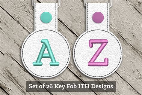 Download Free Letter B ITH Round Key Fob | Applique Embroidery Cut Files