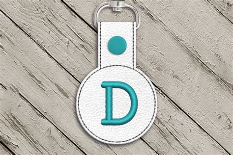 Download Free Letter D ITH Round Key Fob | Applique Embroidery Cut Files