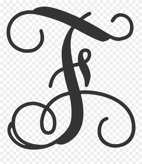 Download Free Letter F Initial Swirl Border Monogram SVG Printable