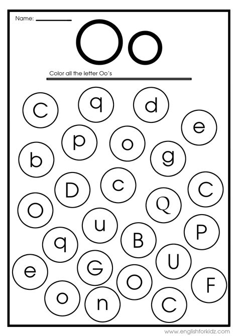 Free Letter O Worksheets