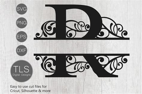 Download Free Letter R Monogram Papercut SVG DXF Files