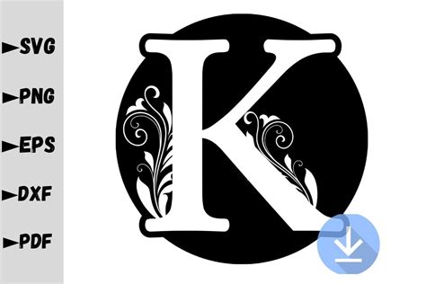 Download Free Letter k Monogram SVG For Crafts