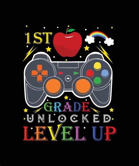 Download Free Level Up 1st Grade | Applique Embroidery Commercial Use DXF Files