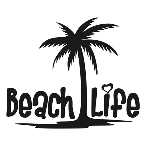 Download Free Life At Beach - SVG File, DXF File Silhouette For Crafts