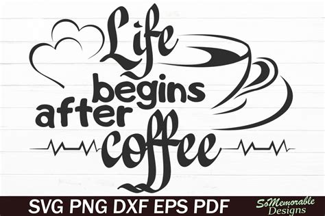 Download Free Life Begins After Coffee SVG Cut File Commercial Use