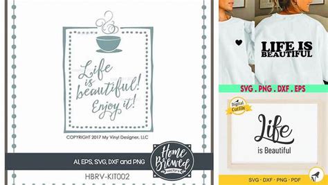 Download Free Life Is Beautiful SVG Cut File - Kitchen SVG, Home Vector Images