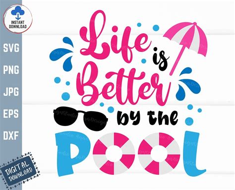 Download Free Life Is Better At The Pool For Crafts