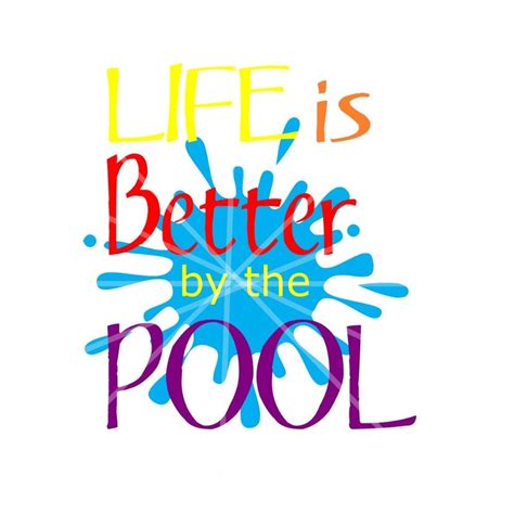 Download Free Life Is Better At The Pool for Cricut Machine