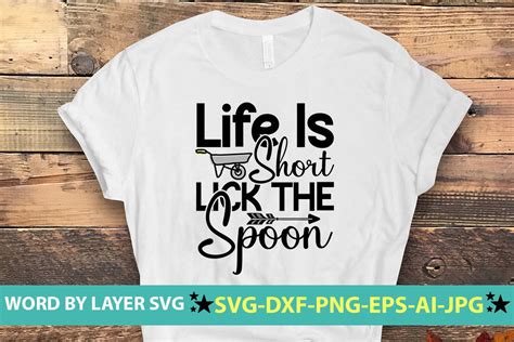 Download Free Life Is Short Lick The Spoon SVG Cut File Cut Files