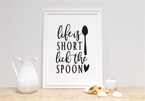 Download Free Life Is Short Lick The Spoon SVG Cut File Images