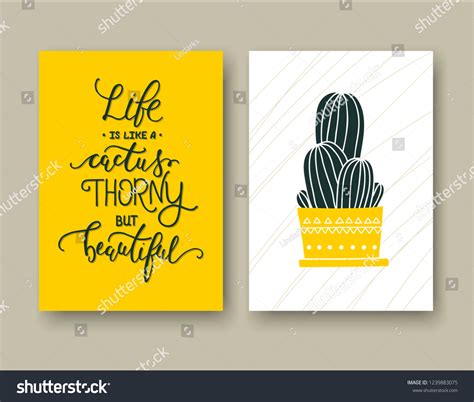 Download Free Life is like a cactus... - Vector Typography Design For Crafts