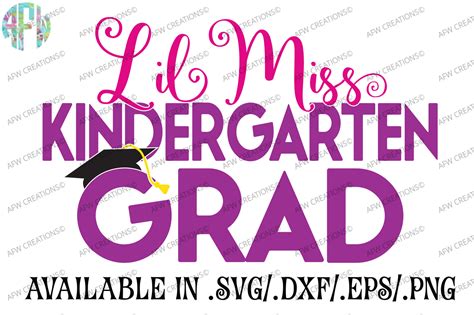 Download Free Lil Miss Kindergarten Grad - SVG, DXF, EPS Cut File Files DXF Files