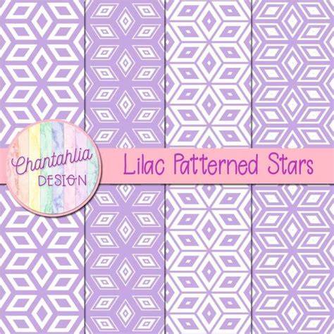 Download Free Lilac Stars Digital Papers For Crafts