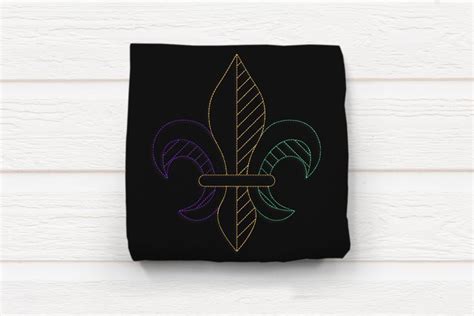 Download Free Linework Fleur de Lis | Embroidery For Crafts