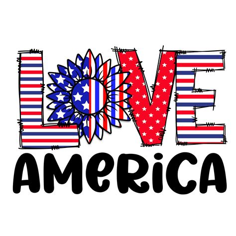 Download Free Linework Love America | Embroidery For Silhouette