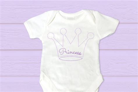 Download Free Linework Princess Crown | Embroidery Cameo