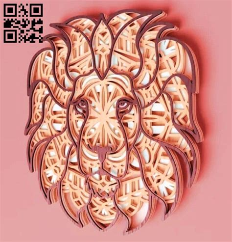 Download Free Lion Mandala Vector 3D Layered Files DXF Files