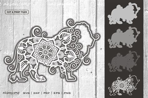 Download Free Lion Mandala Vector 3D Layered For Crafts