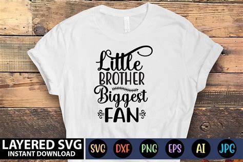 Download Free Little Brother Biggest Fan SVG Cut File Cut Files