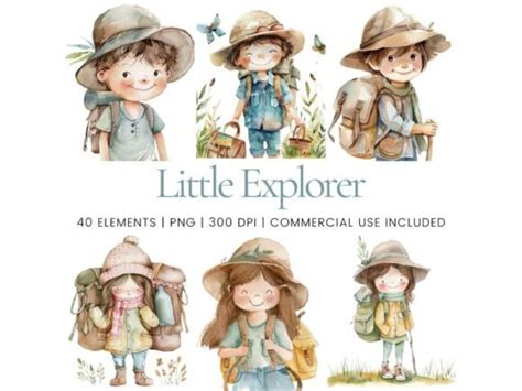 Download Free Little Explorer Creativefabrica