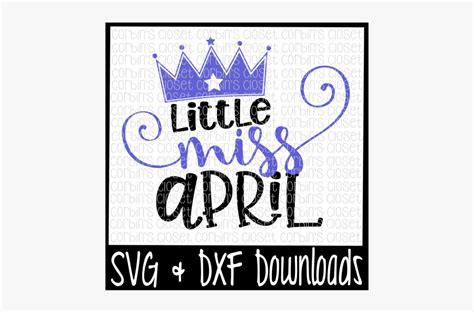 Download Free Little Miss April Cut File For Crafts