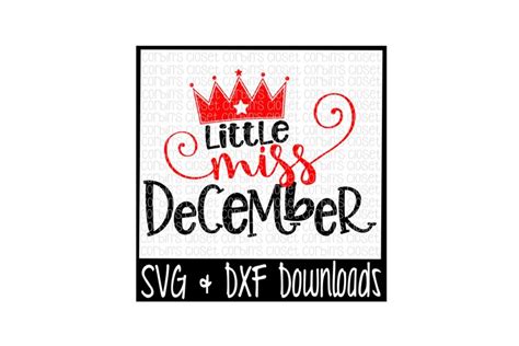 Download Free Little Miss December Cut File DXF Files
