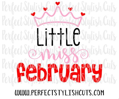 Download Free Little Miss February SVG DXF Files
