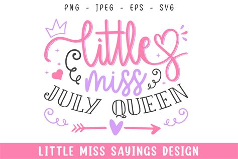 Download Free Little Miss July Stars | Applique Embroidery Files