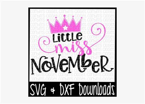 Download Free Little Miss November Cut File For Crafts