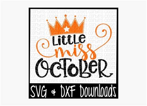 Download Free Little Miss October Cut File Images