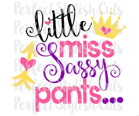 Download Free Little Miss Sassy Pants Cutting File Files DXF Files