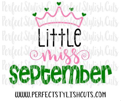 Download Free Little Miss September | Applique Embroidery DXF Files