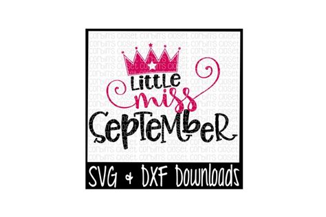 Download Free Little Miss September Cut File For Crafts