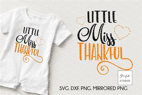Download Free Little Miss Thankful, Fall SVG File, DXF and PNG File Printable