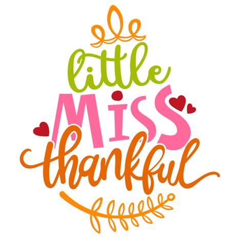 Download Free Little Miss Thankful SVG Files