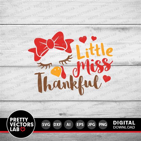 Download Free Little Miss Thankful SVG Files DXF Files
