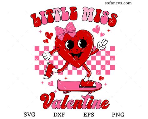 Download Free Little Miss Valentine SVG Cut File Files DXF Files