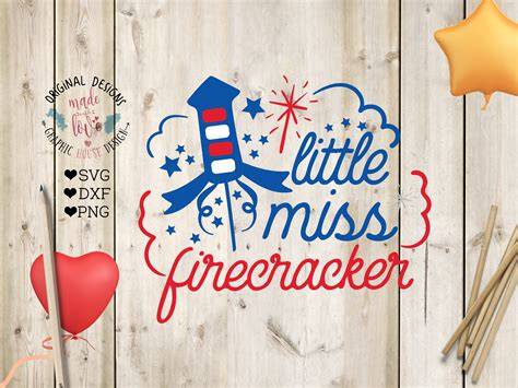 Download Free Little Miss firecracker SVG Commercial Use DXF Files