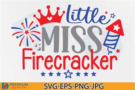 Download Free Little Miss firecracker SVG Files