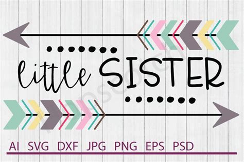 Download Free Little Sister SVG, DXF File Cuttable File Crafts