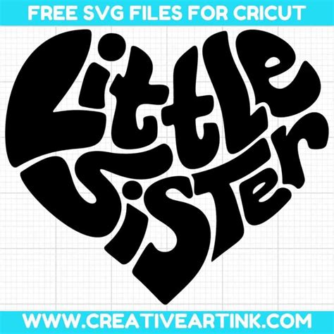 Download Free Little Sister SVG, DXF File Cuttable File Silhouette