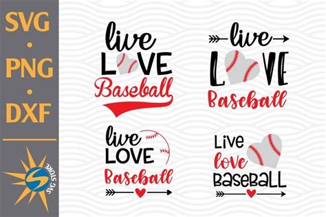 Download Free Live Love Baseball - Svg Cut File DXF Files