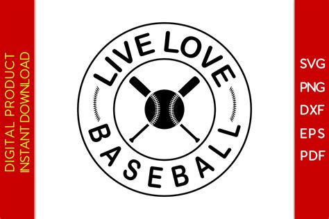 Download Free Live Love Baseball - Svg Cut File For Crafts