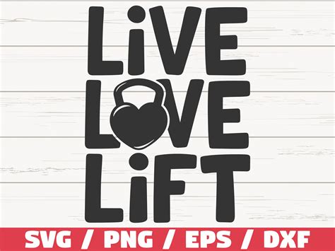 Download Free Live Love Lift Gym SVG Cut File Files For Crafts