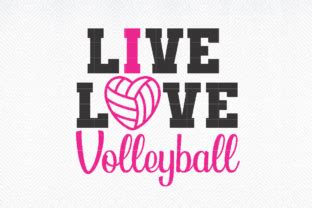Download Free Live Love Volleyball SVG Cut File Files DXF Files